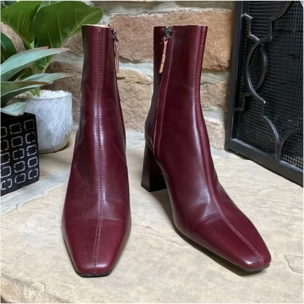 Brand New Maroon Zara Boots
